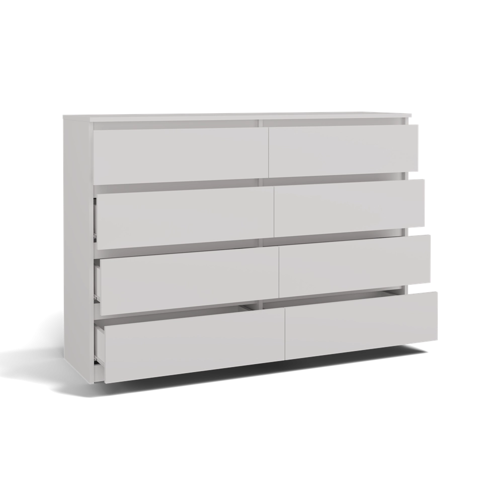 Cassettiera MALWA M8/140 bianco per camera e soggiorno