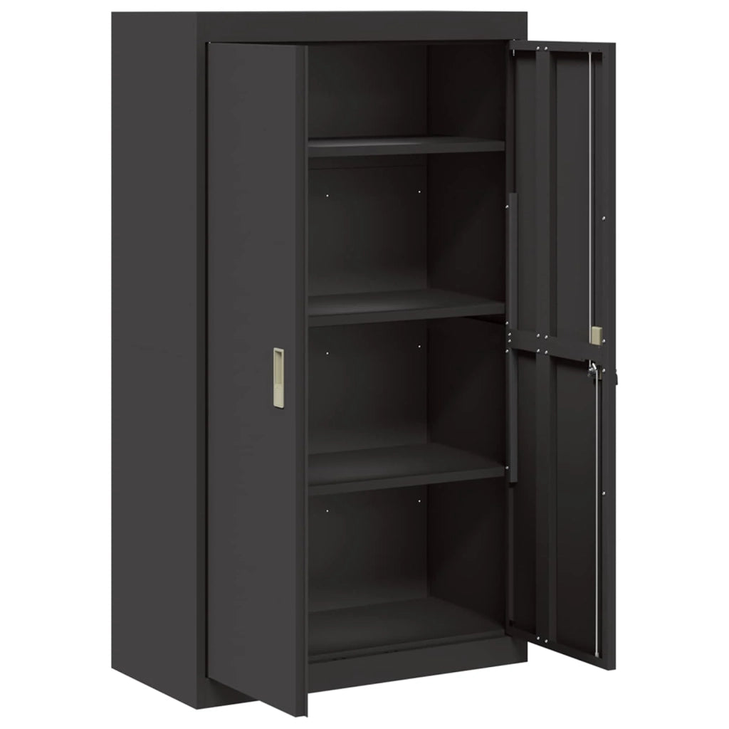 Armadio Nero 80 x 40 x 140 cm Acciaio