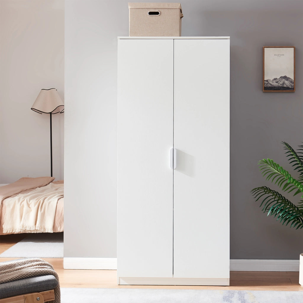 Armadio Guardaroba Eiselfing 176 x 80 x 52 cm Bianco [en.casa]