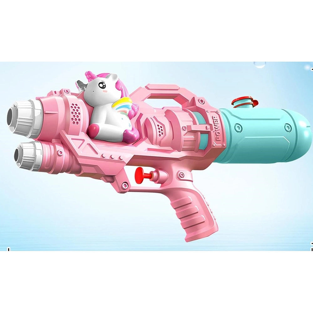 Trade Shop - Pistola Ad Acqua Per Bambini A Forma Di Unicorno Giocattolo A Doppio Spruzzo 21cm 618559 -
