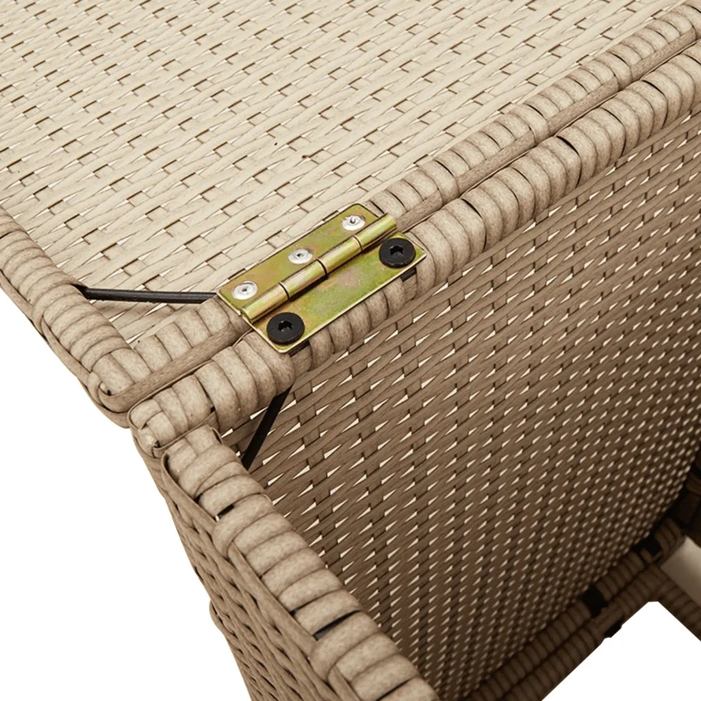 Tavolo Copri Serbatoio Propano Beige 40x40x60 cm in Polyrattan 366297