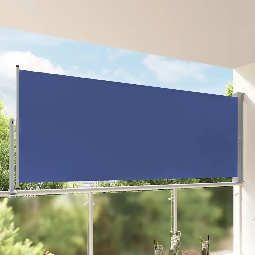 Tenda da Sole Laterale Retrattile per Patio-Tenda parasole per balcone 140x300 cm Blu