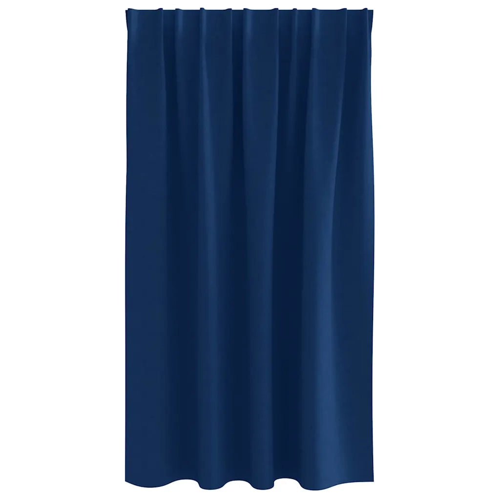vidaXL Tende con tende 2 pcs Blu scuro Poliestere
