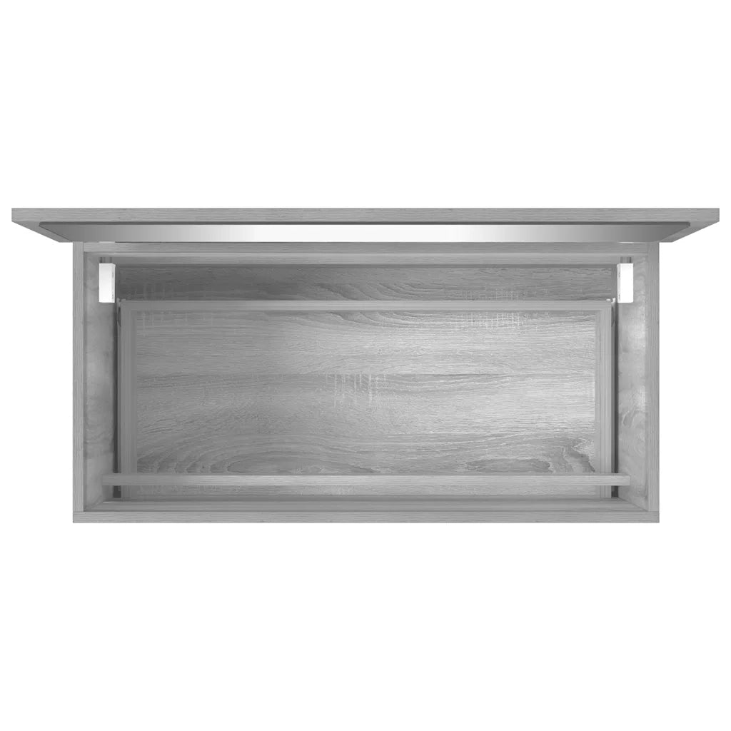 Set Mobili da Bagno 2 pz Grigio Sonoma in Legno Multistrato 815739