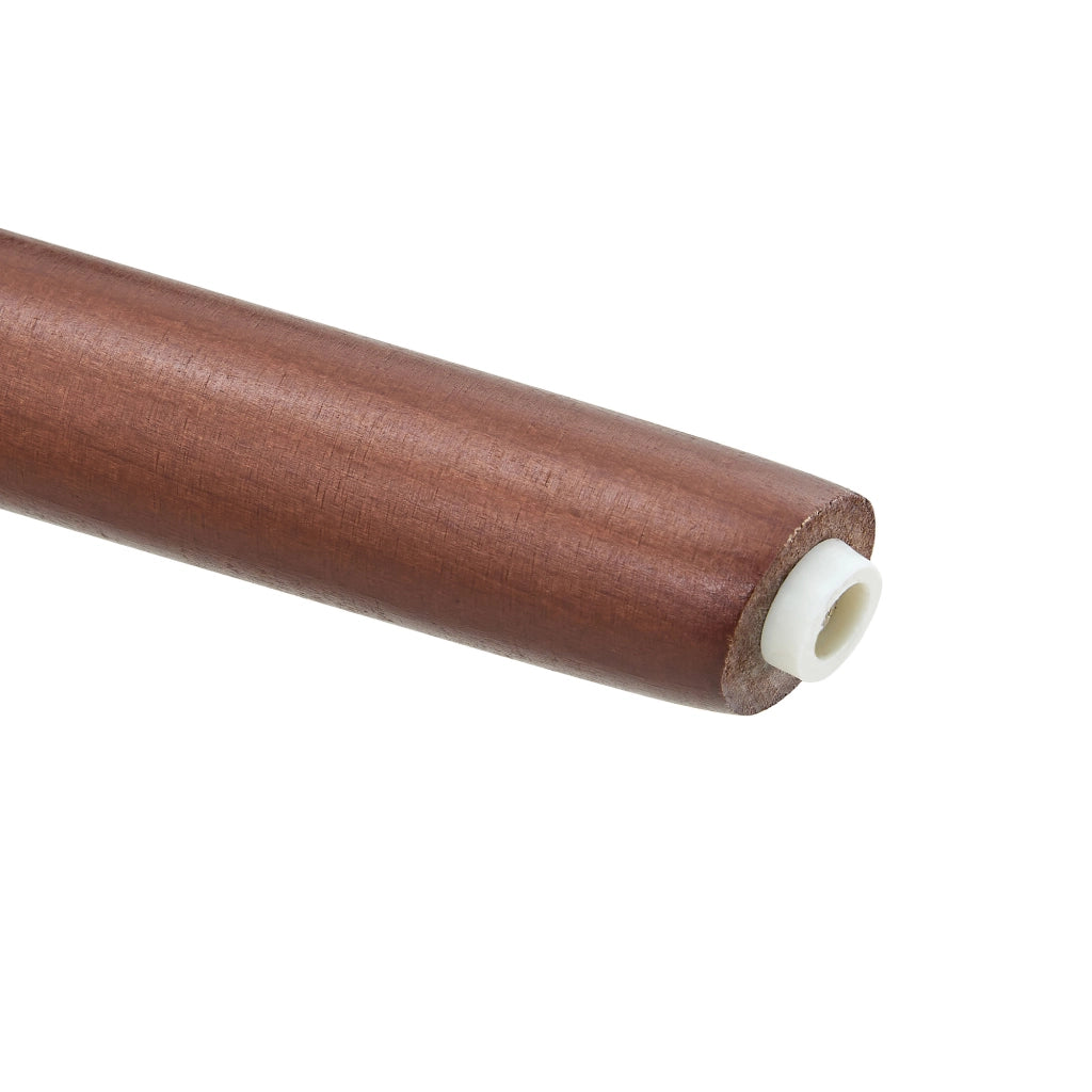 Tavolo rotondo 80 cm in MDF nero e legno massello noce con cestello portaoggetti sospeso