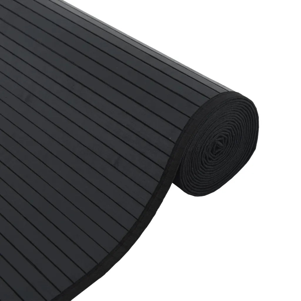 Tappeto Rettangolare Nero 100x500 cm in BambÃ¹