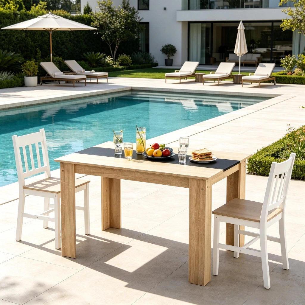 Tavolo da pranzo - design centrale - versatile - elegante - per soggiorno - solo tavolo