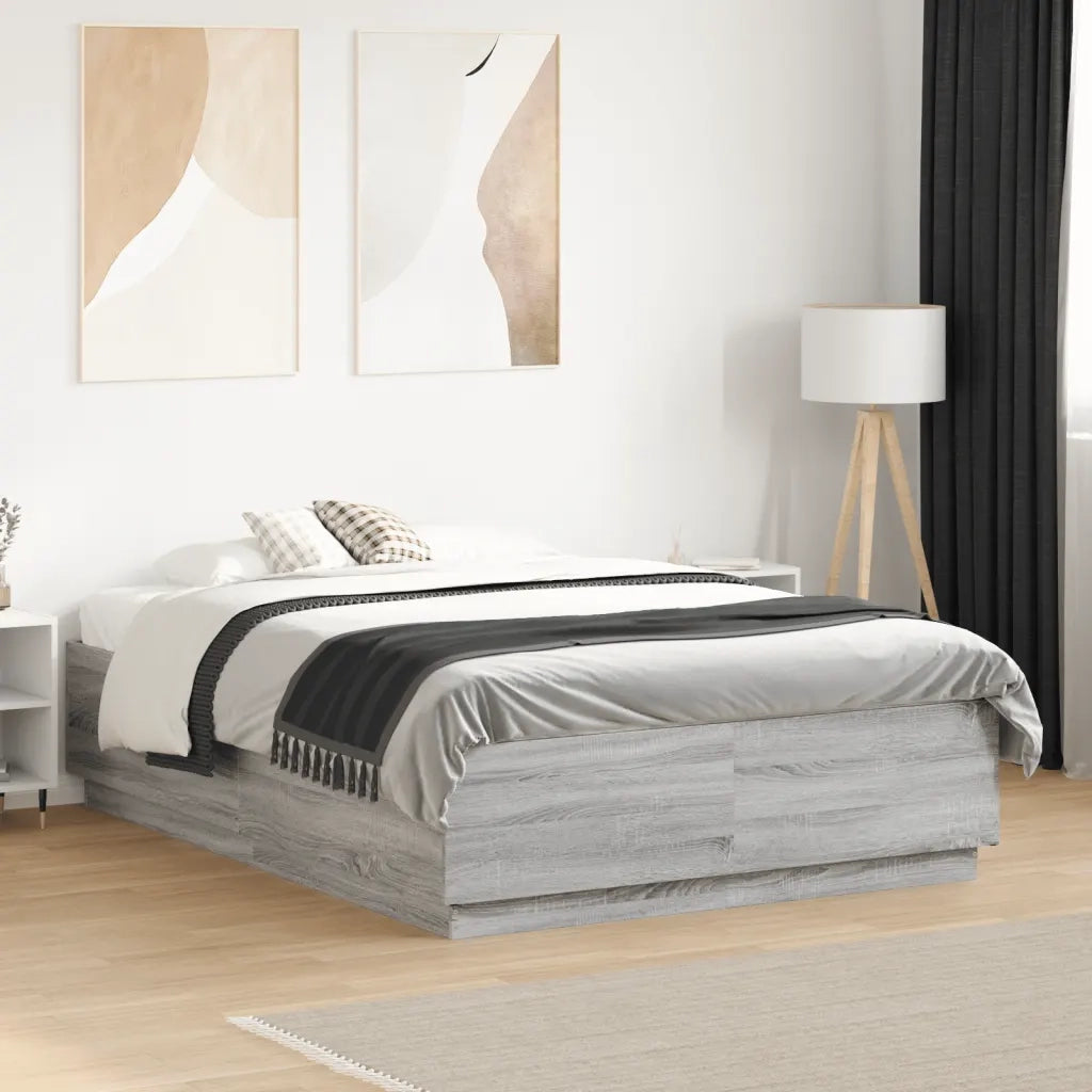 Giroletto-Struttura Letto Grigio Sonoma 120x190 cm in Legno Multistrato 223724