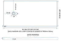 Piatto Doccia 80x120 cm in Pietra Bonussi Everest Marrone