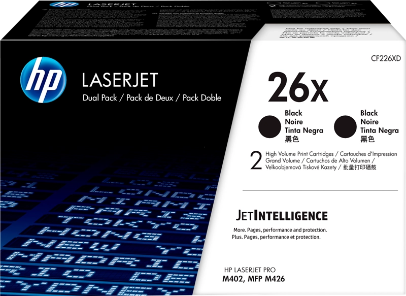HP Confezione da 2 cartucce Toner originali nero ad alta capacità LaserJet 26X