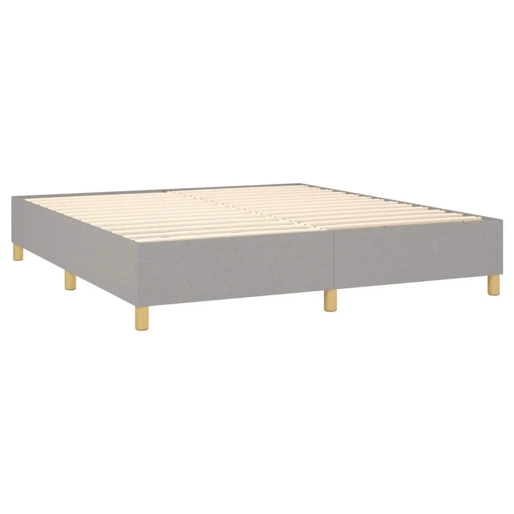 Letto a Molle Materasso e LED Grigio Chiaro 180x200 cm Tessuto cod mxl 62662