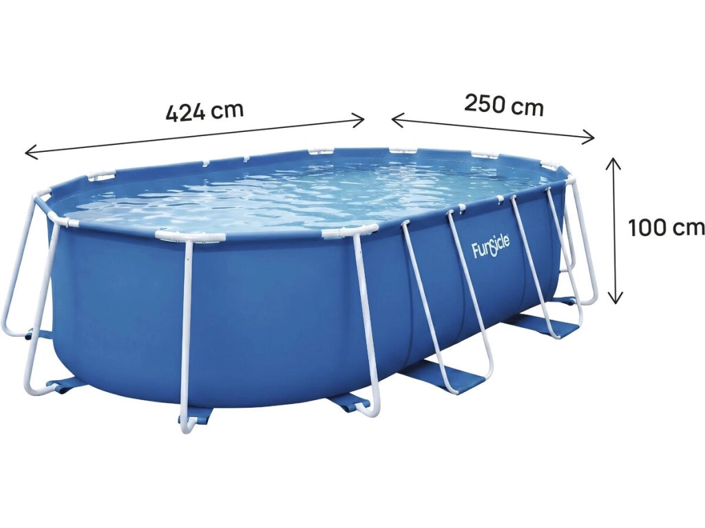 Piscina tubolare ovale "Tina" - 4,24 x 2,50 x 1 m