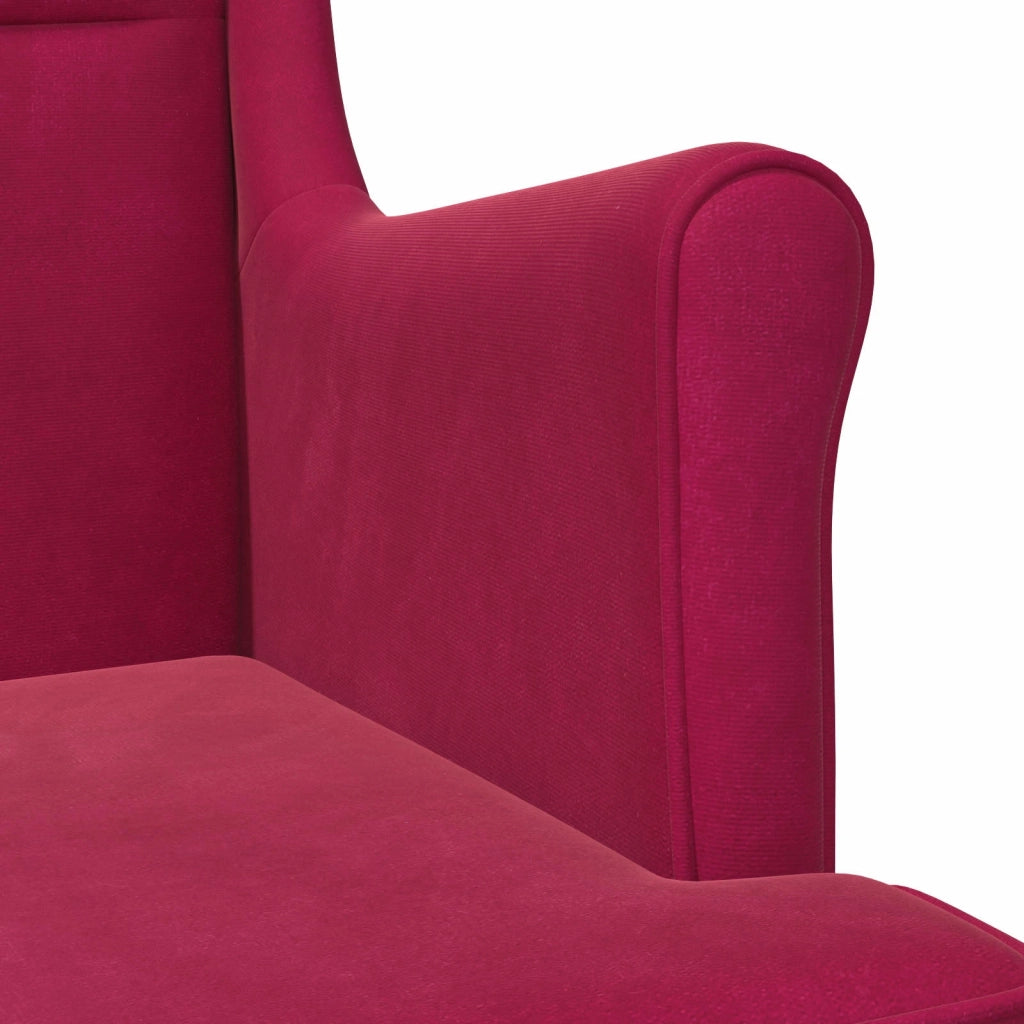 Poltrona | Sedia Relax Rosso Vino Velluto