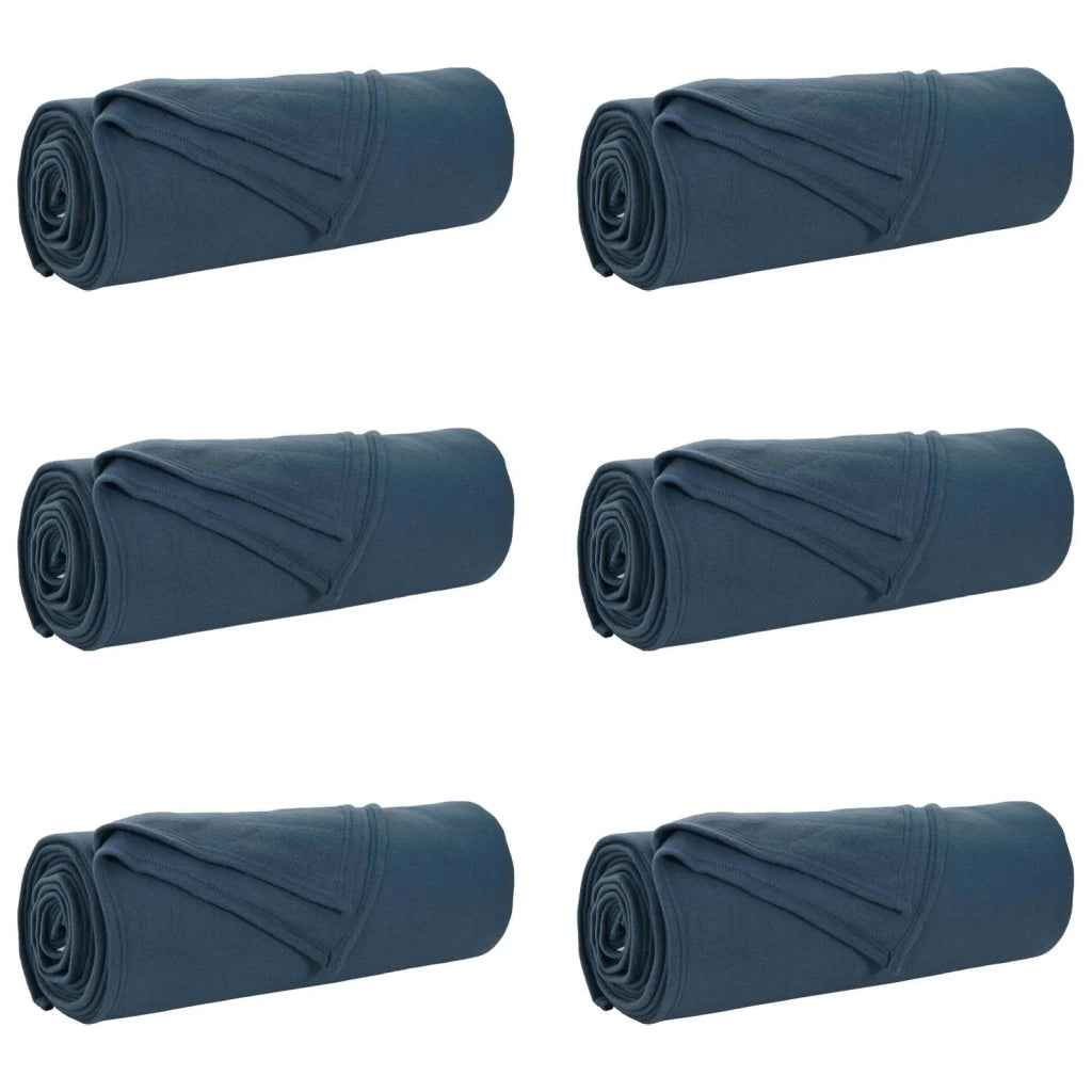 Coperte da Pile 6 pcs Blu navy 350 x 270 cm Panno 42017148