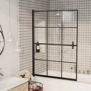 Pannello per Box Doccia in ESG 100x140 cm Nero 150747