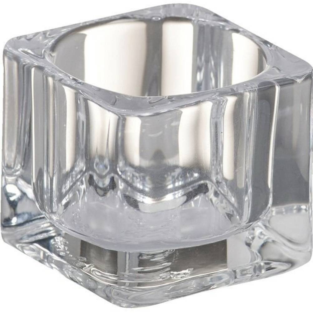 GLASS TEALIGHT HOLDER SQUARE40