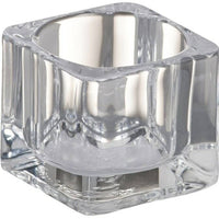 GLASS TEALIGHT HOLDER SQUARE40