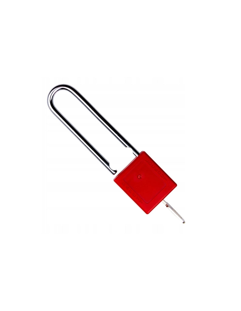 Lucchetto con arco in acciaio Ø 6 x 76 mm, rosso – THIRARD