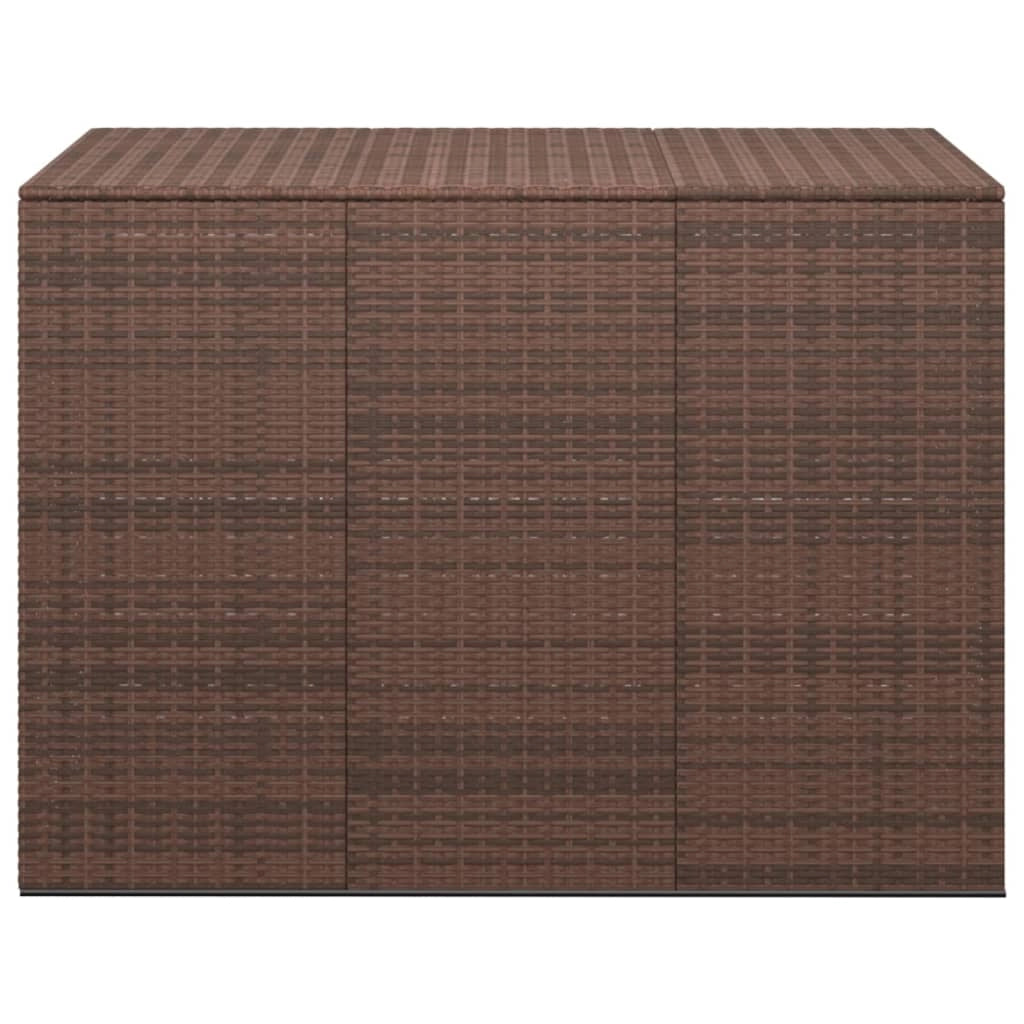 Contenitore per cuscini da giardino in resina intrecciata 145 x 100 x 103 cm marrone 02_0013162