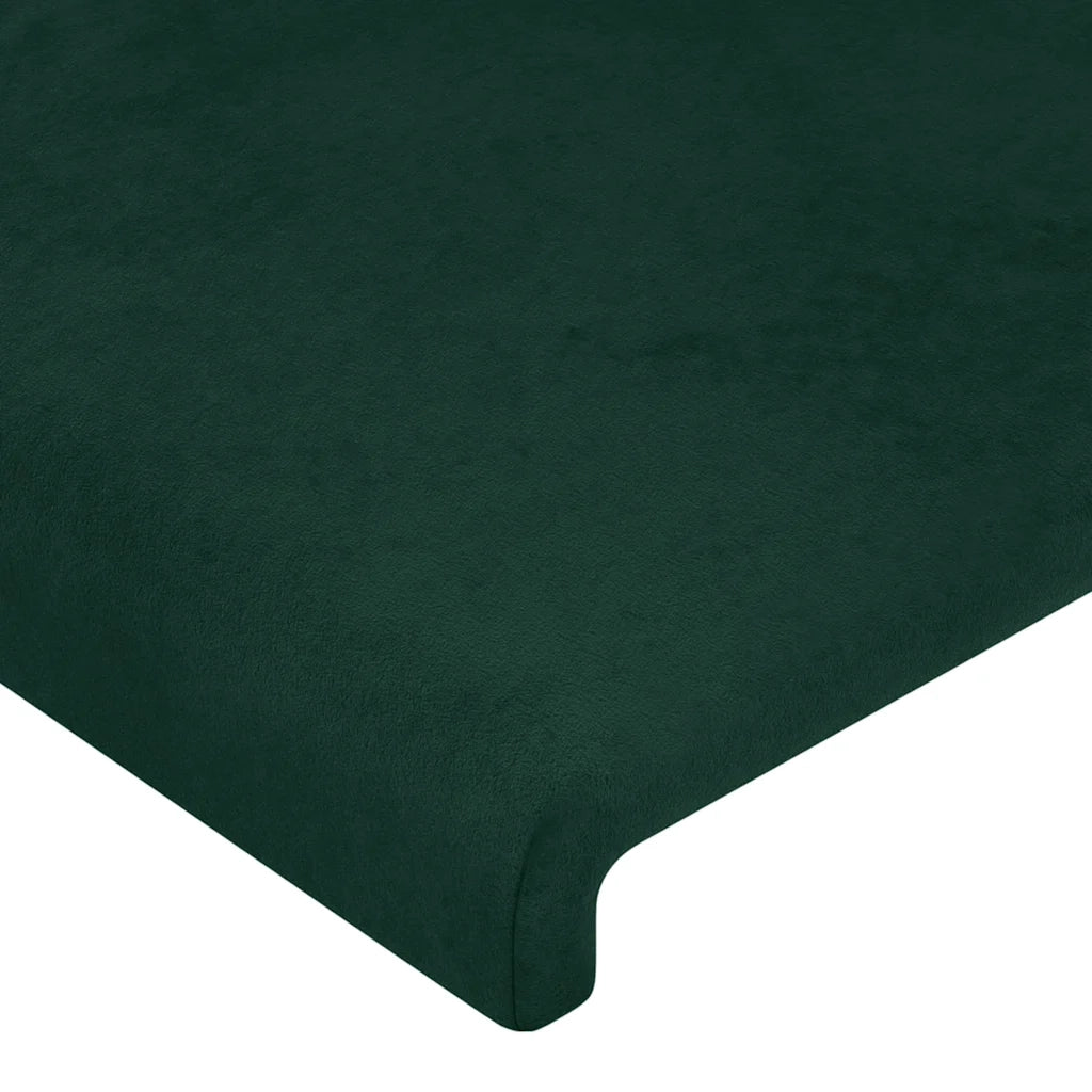 Giroletto senza Materasso Verde Scuro 80x200 cm in Velluto