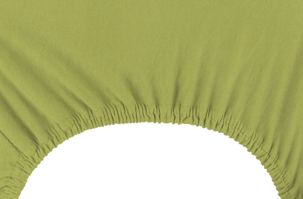 Lenzuolo Sotto Con Angoli Elastici 100% Puro Cotone  Verde - Matrimoniale