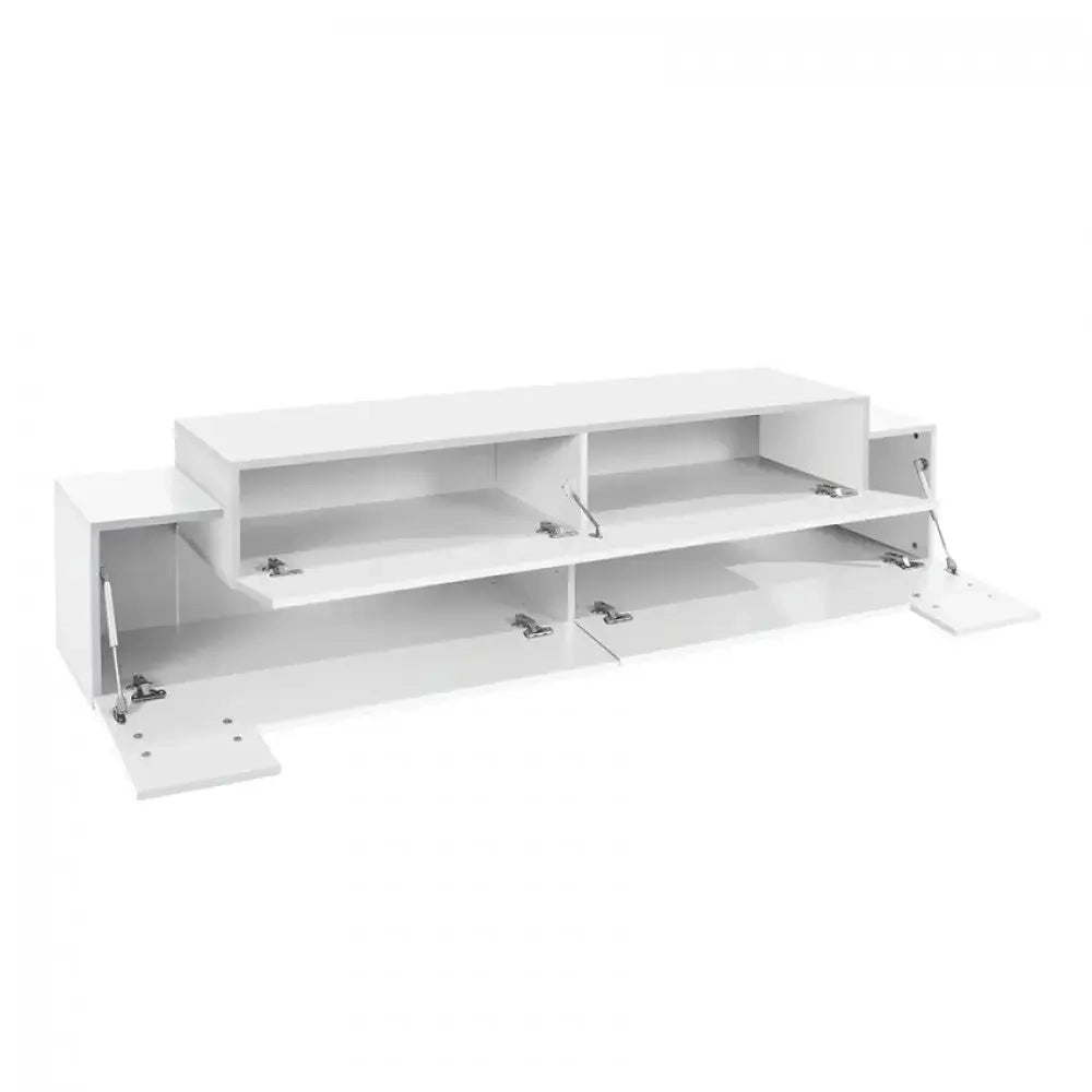 Porta TV Corona Bianco Laccato 200 cm - Dimensioni: 200 x 45 x 51,6 cm
