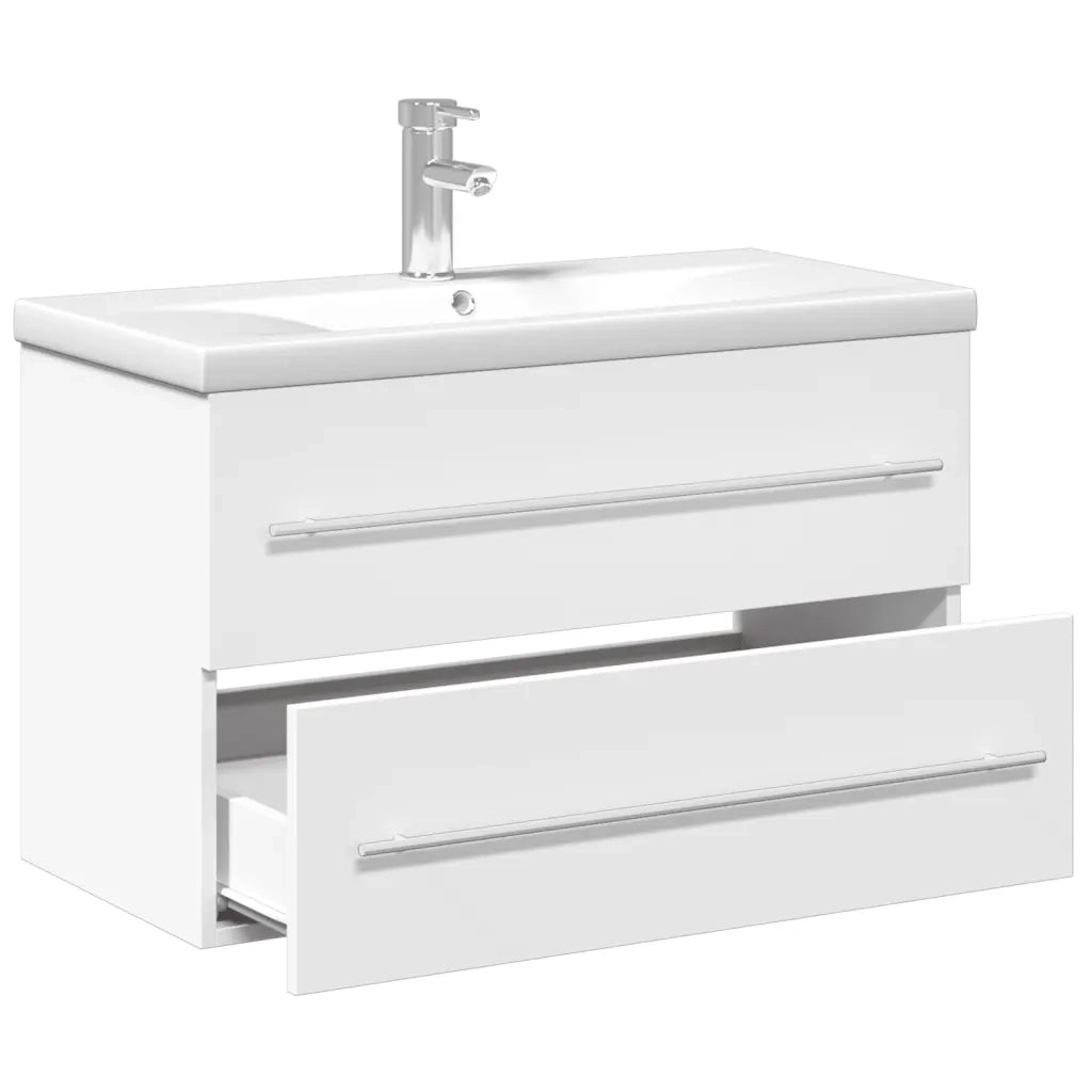 Mobile da Bagno con Lavabo da Cucina-Armadietto da bagno con Lavandino Bianco 846370