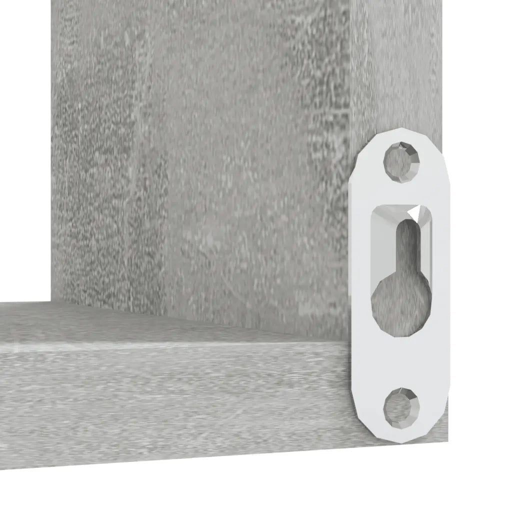 Scaffali Angolari Muro 2pz Grigio Cemento 40x40x50 Multistrato 807232