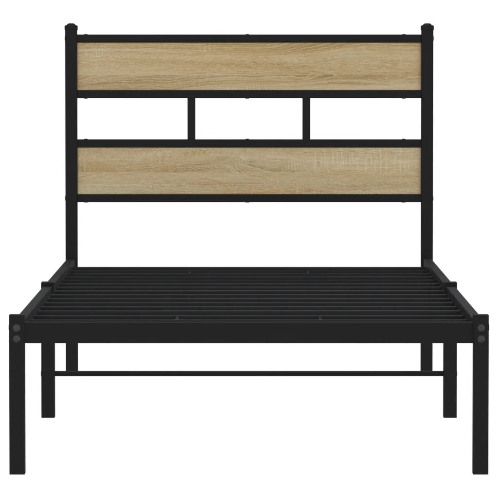 Giroletto senza Materaso in Metallo Rovere Sonoma 75x190 cm