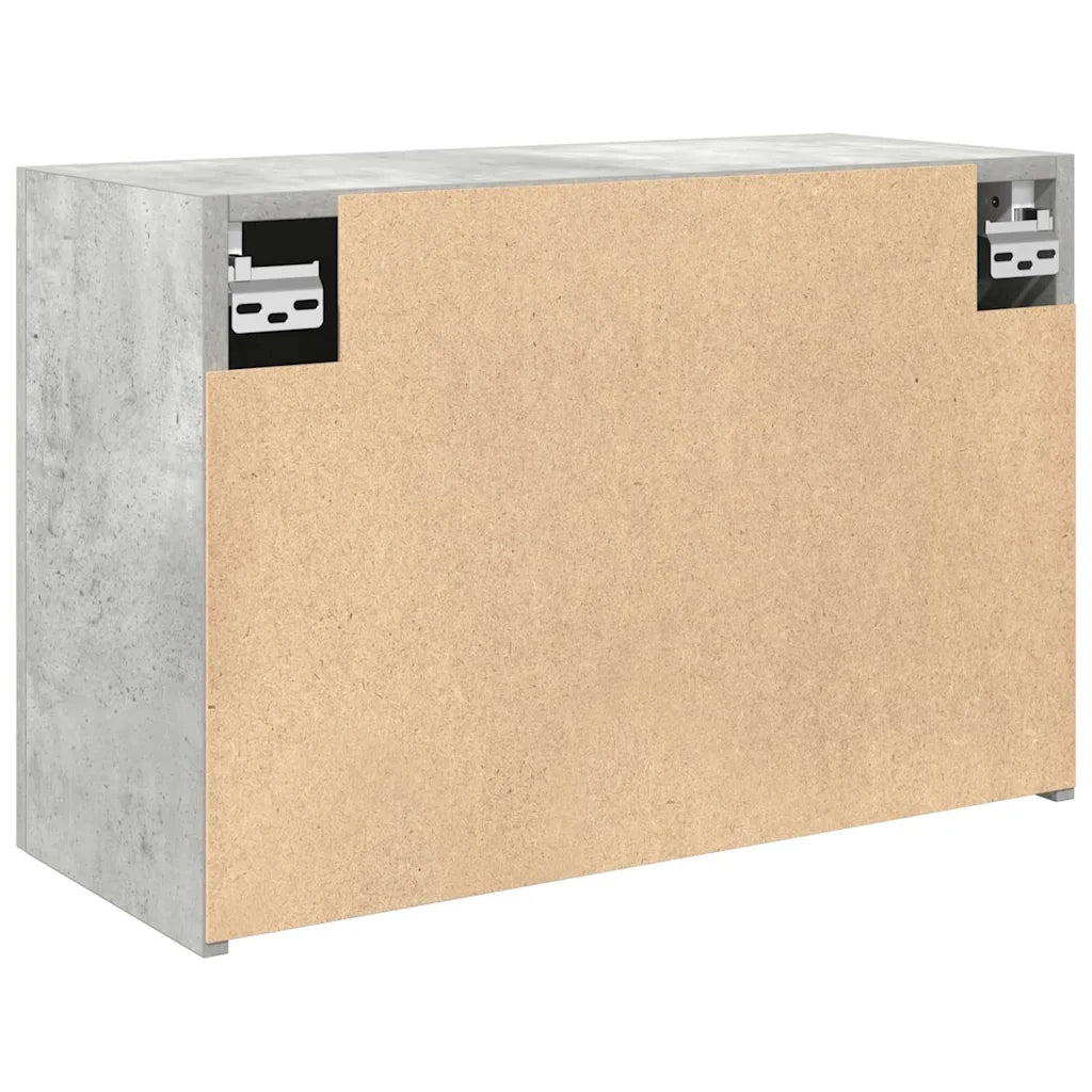Armadietto da Bagno Grigio Cemento 60x25x40 cm in Truciolato