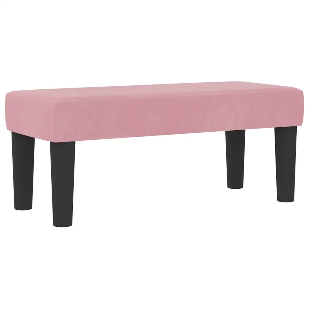 Letto a molle con materasso Rosa 100 x 200 cm Velluto