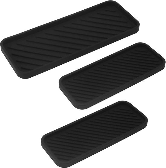 Set di Organizzazione per Gocciolatoi in Silicone - 3 Pezzi - Organizzatore Antiscivolo per Cucina e Bagno