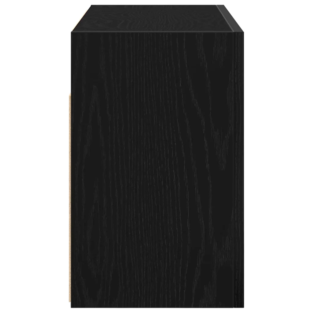Mobile da Bagno a Parete Nero 60x25x40 cm in Legno Multistrato 860068