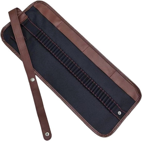 Etui in tela con 72 fori - contenitore portatile - grande contenitore per strumenti - conservazione di utensili per scrittura.