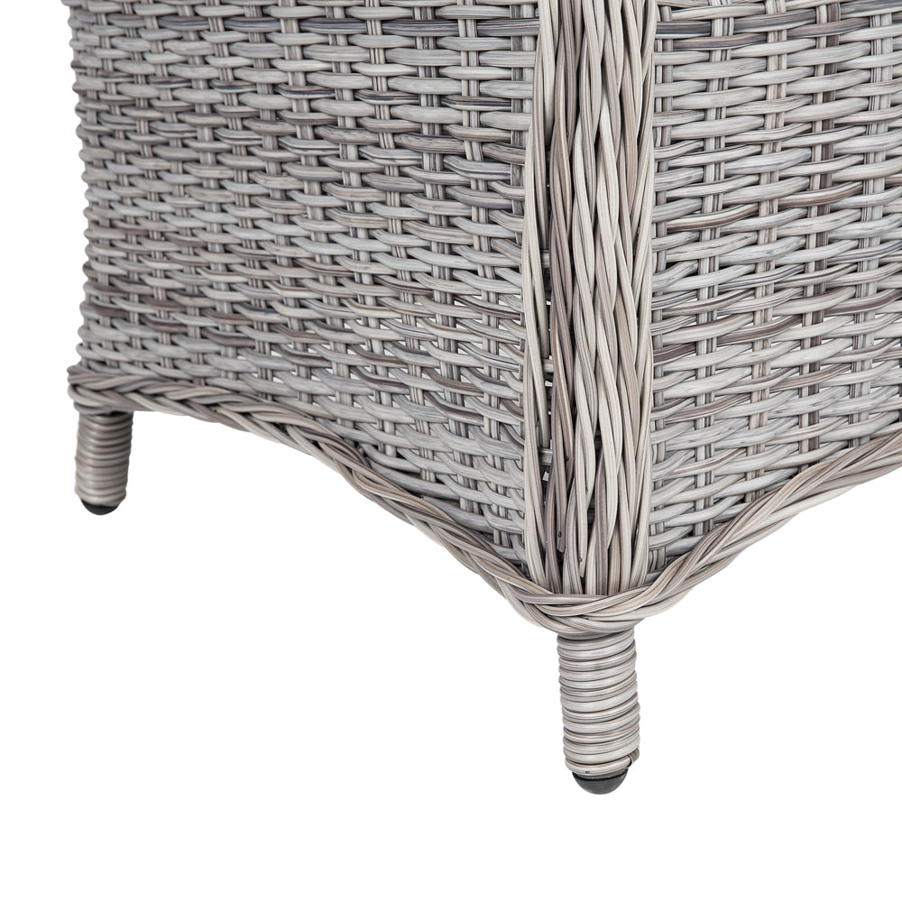 Set di 2 sedie da giardino grigio rattan sintetico 73L x 60W x 96H cm cuscini da esterno Modern
