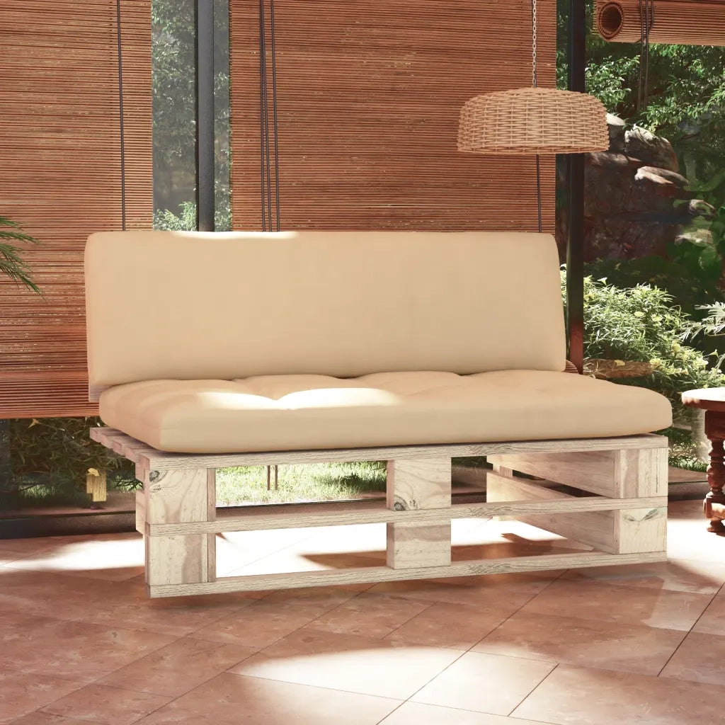 Divano Centrale Giardino su Pallet in Legno di Pino Impregnato 3066532