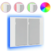 Armadietto a Specchio | Armadio da bagno con Luci LED Bianco 60x12x45 in Acrilico