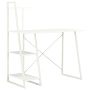 Scrivania con Mensole Bianca 102x50x117 cm