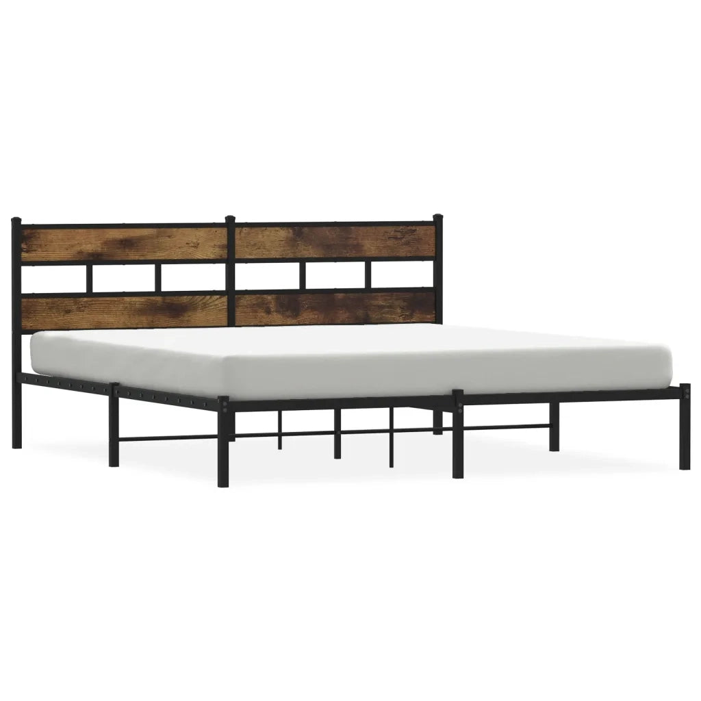 Giroletto senza Materaso in Metallo Rovere Fumo 200x200 cm 4017060