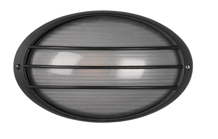 Plafoniera da Esterno Attacco E27 in Alluminio Nero Opaco