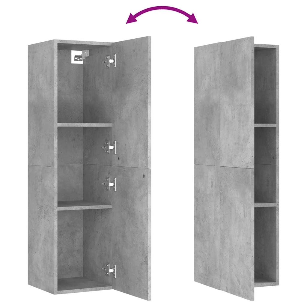Mobile Porta TV-Mobile per TV-Credenza TV Grigio Cemento 30,5x30x110 cm Legno Multistrato