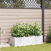 Vaso da giardino 3 pcs Bianco Plastica 42002914