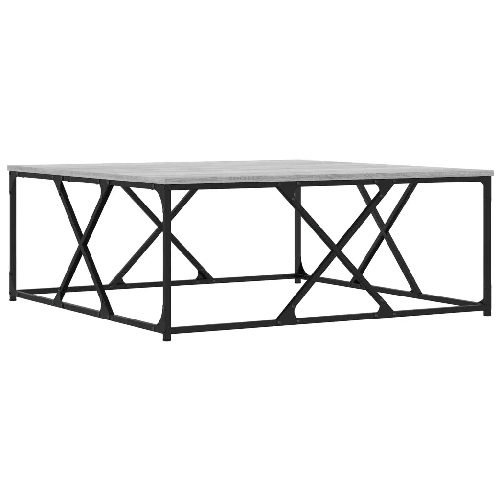 vidaXL Tavolino Salotto Grigio Sonoma 100x100x40 cm Legno Multistrato