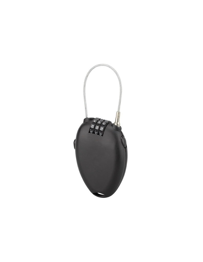 Lucchetto antifurto con cavo retraibile Zipper, cavo 0,55 m, 3 cifre, nero - THIRARD