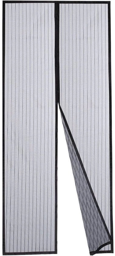 Barriera magnetica - Micro Tessuto - Magnetismi forti - Cinturino di adesivo completamente imbottito - Tieni fuori insetti - Facile da aprire e chiudere - Barriera per porte scorrevoli, porte, porte a rete - 100x210cm