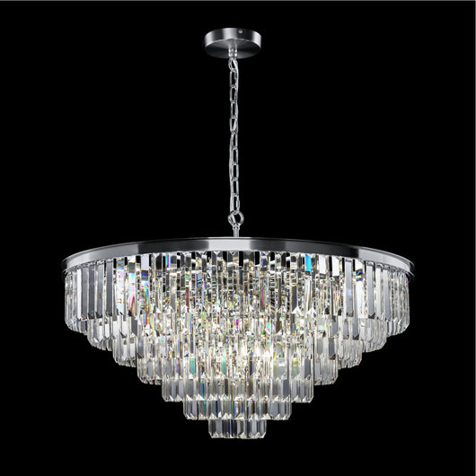 Lampada pendente Neoclassic in Metallo e Vetro Revero Cromo