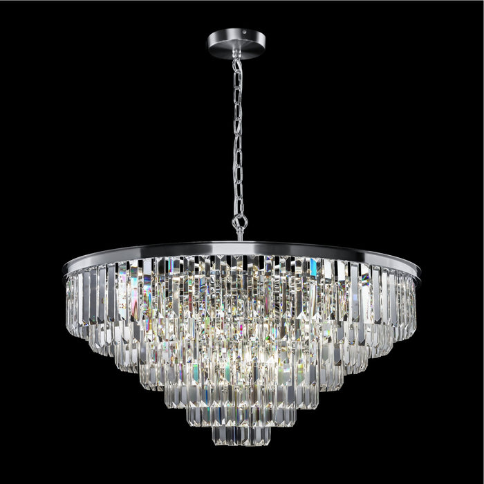 Lampada pendente Neoclassic in Metallo e Vetro Revero Cromo