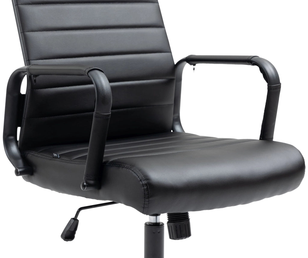 Sedia ufficio Kolumbus in similpelle nero/nero