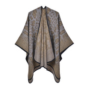 Sciarpa classica europea e americana con stampa leopardata, nuovo stile autunno/inverno, spessa, calda, con stampa, ideale per donna.