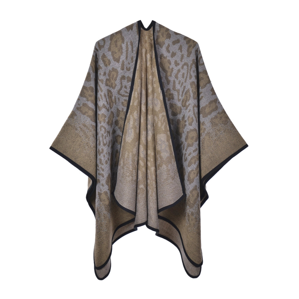 Sciarpa classica europea e americana con stampa leopardata, nuovo stile autunno/inverno, spessa, calda, con stampa, ideale per donna.